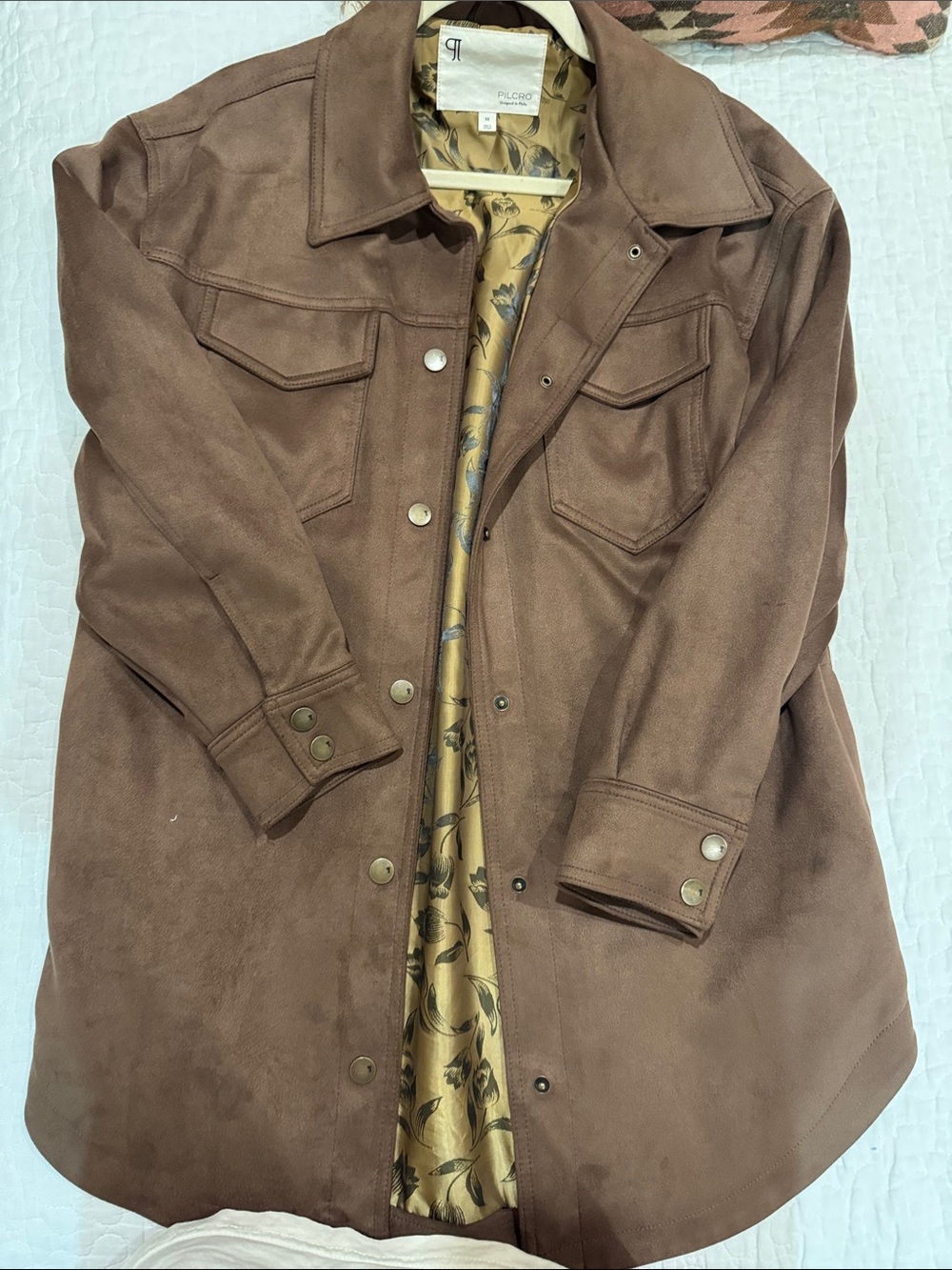 Brown Suede Trucker Jacket - Men